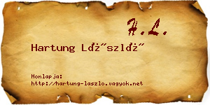 Hartung László névjegykártya