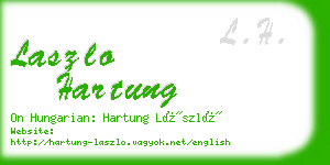 laszlo hartung business card